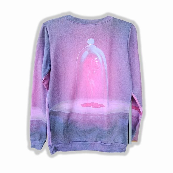 Disney Beauty And The Beast Stained Glass Pullover by Hot Topic NEW - Picture 2 of 5